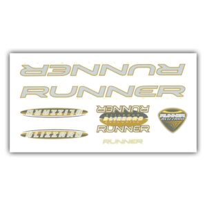 No Label | Fiets frame stickerset Runner Blizzard geel