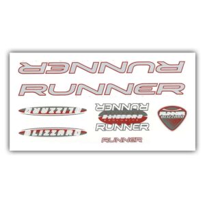 No Label | Fiets frame stickerset Runner Blizzard rood