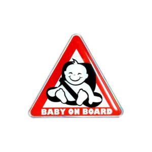 No Label | Baby on board in stoel 3D sticker