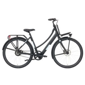 Popal | Electrische Dames Transportfiets Royl1 28 Inch 47 cm Hydraulische schijfrem Matzwart