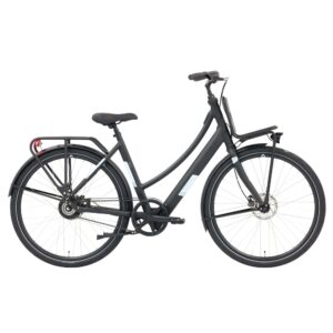 Popal | Electrische Dames Transportfiets Royl1 28 Inch 53 cm Hydraulische schijfrem Matzwart