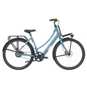 Popal | Electrische Dames Transportfiets Royl1 28 Inch 53 cm Hydraulische schijfrem Blauwgroen