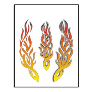 No Label | Stickerset tribal vlammen