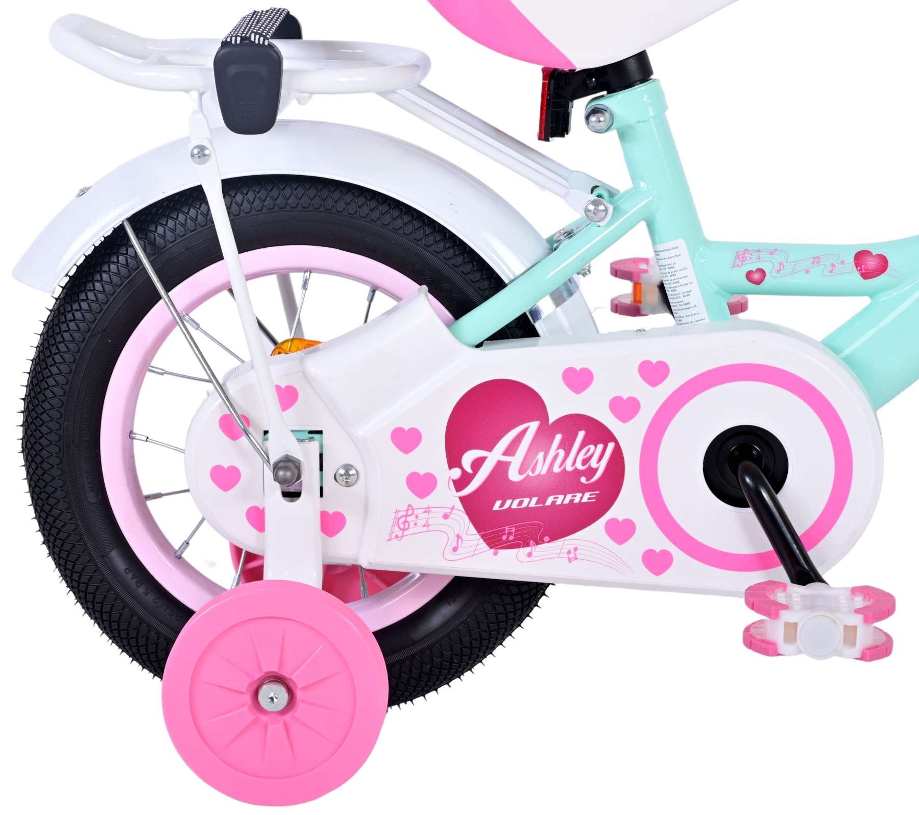 Volare | Meisjes Kinderfiets Ashley, 12 inch, Groen - Afbeelding 3