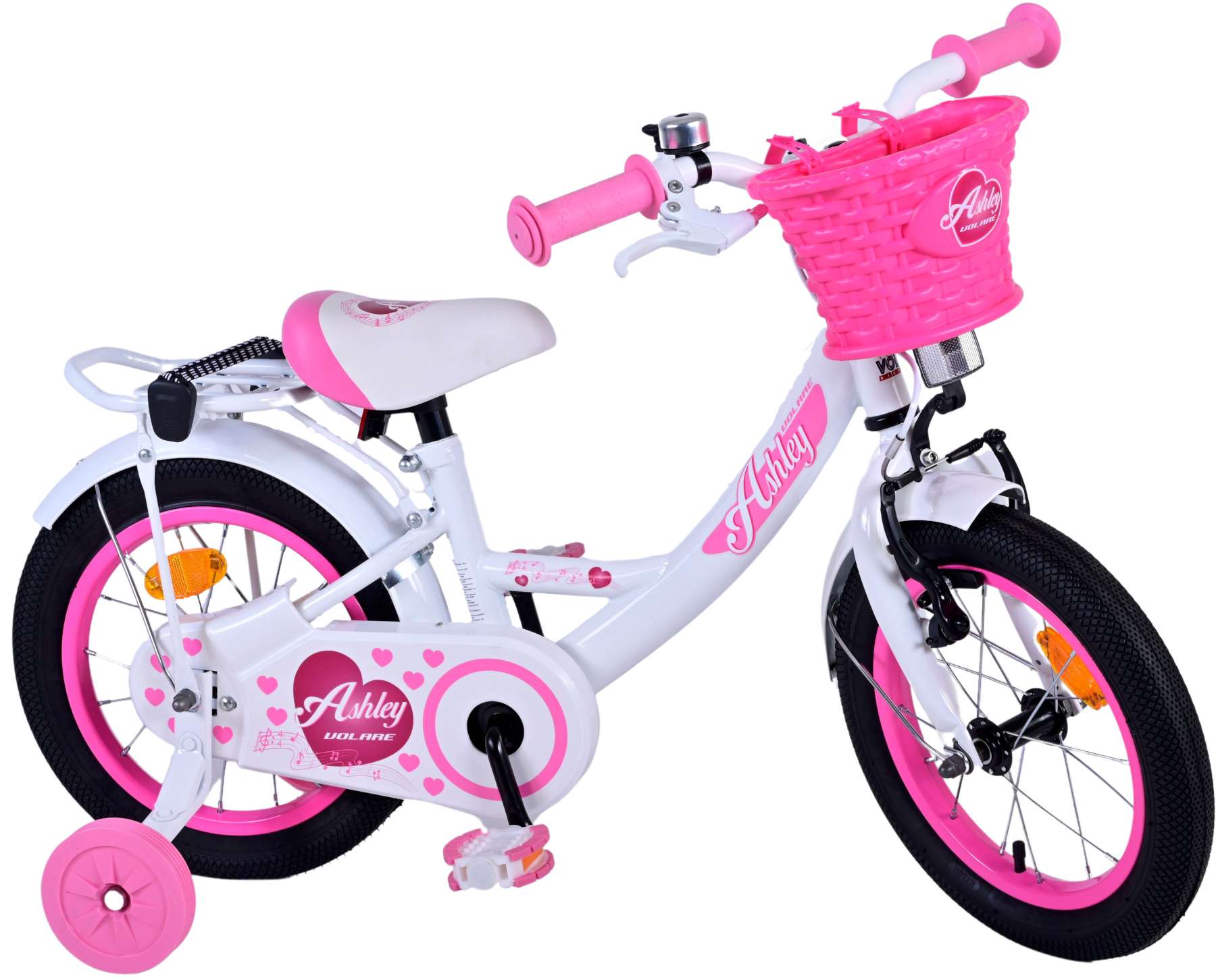 Volare | Meisjes Kinderfiets Ashley, 14 inch, Wit - Afbeelding 2