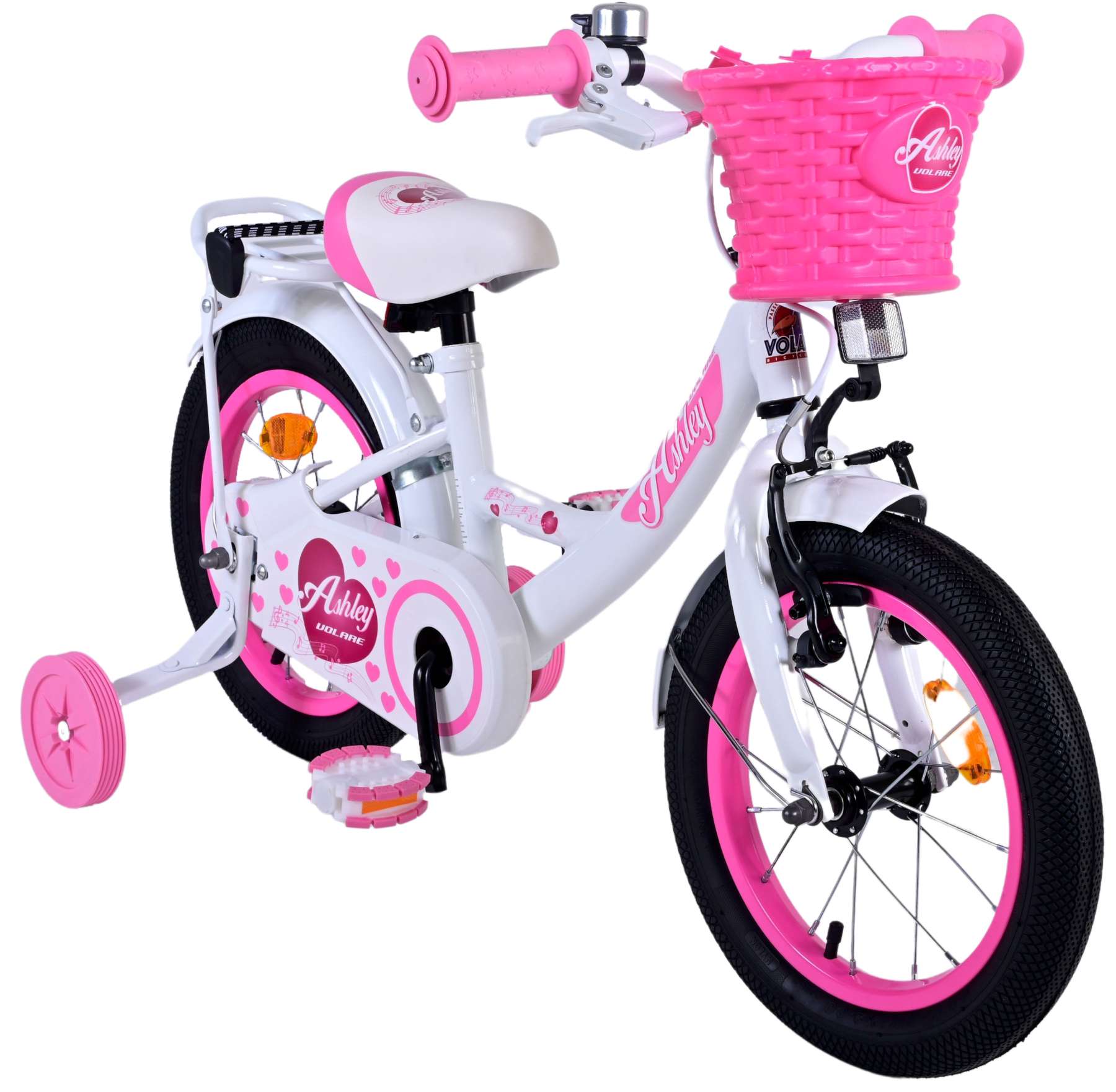 Volare | Meisjes Kinderfiets Ashley, 14 inch, Wit - Afbeelding 6