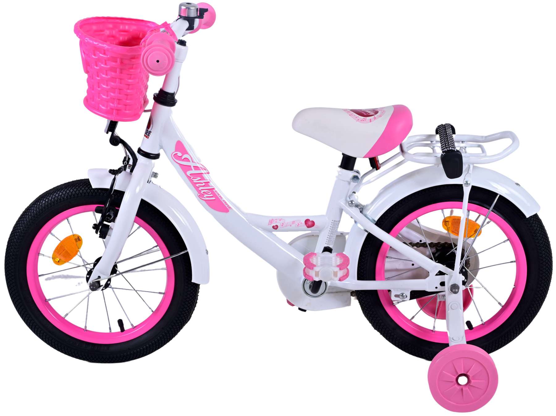 Volare | Meisjes Kinderfiets Ashley, 14 inch, Wit - Afbeelding 8