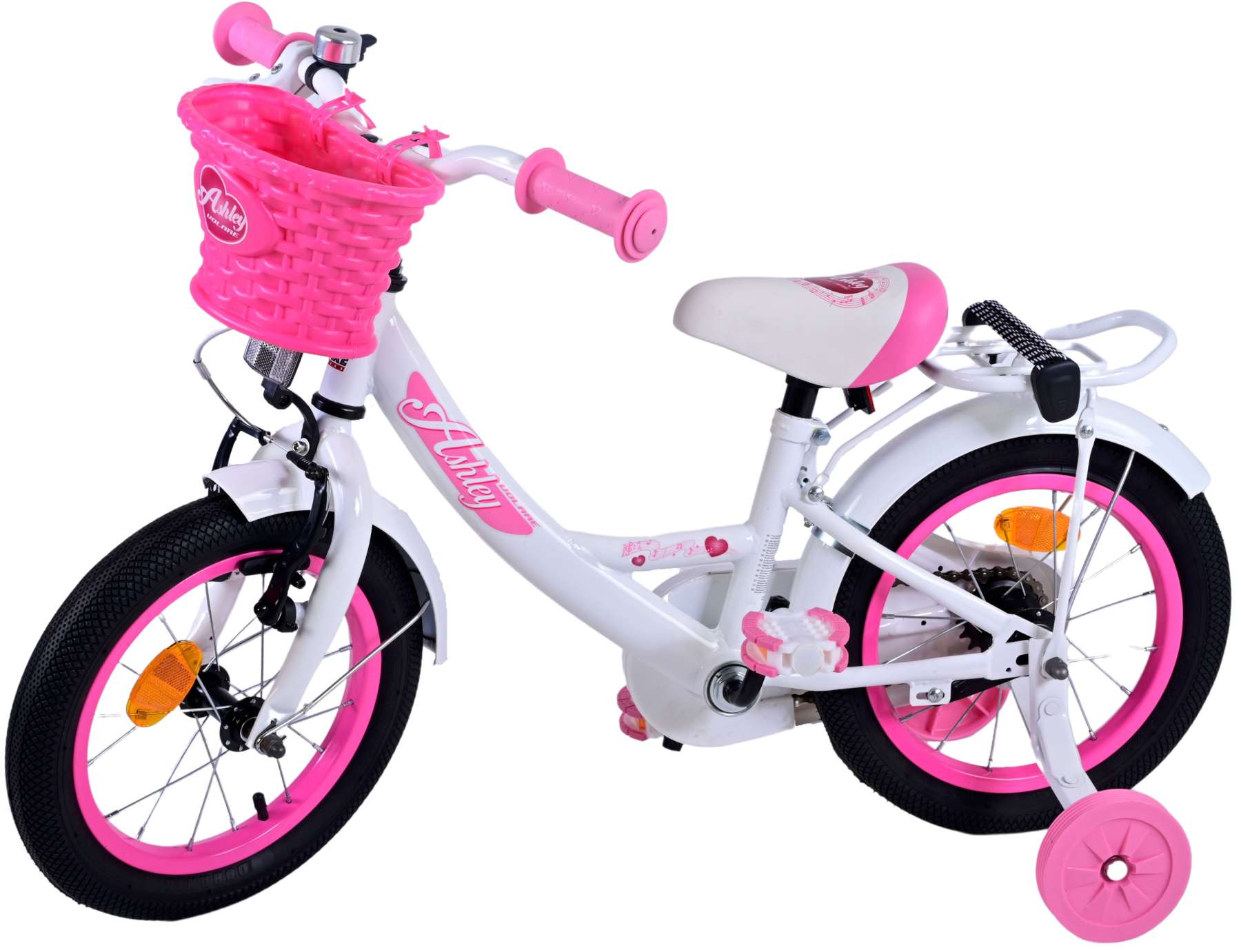 Volare | Meisjes Kinderfiets Ashley, 14 inch, Wit - Afbeelding 9