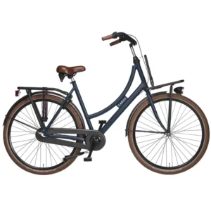 Avalon | Dames Transportfiets Cargo, 28 Inch, 57 cm, 3 Versnellingen, Terugtraprem, Donkerblauw