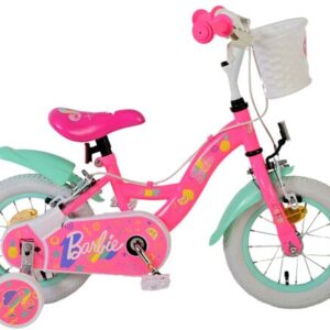 Mattel | Barbie Meisje Kinderfiets, 12 inch, Roze, Twee Handremmen