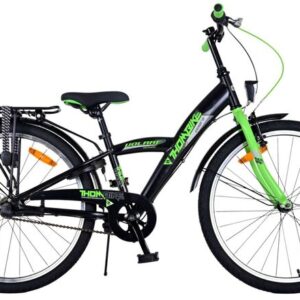 Volare | Jongens Kinderfiets Thombike, 24 inch, Groen Zwart, Nexus 3