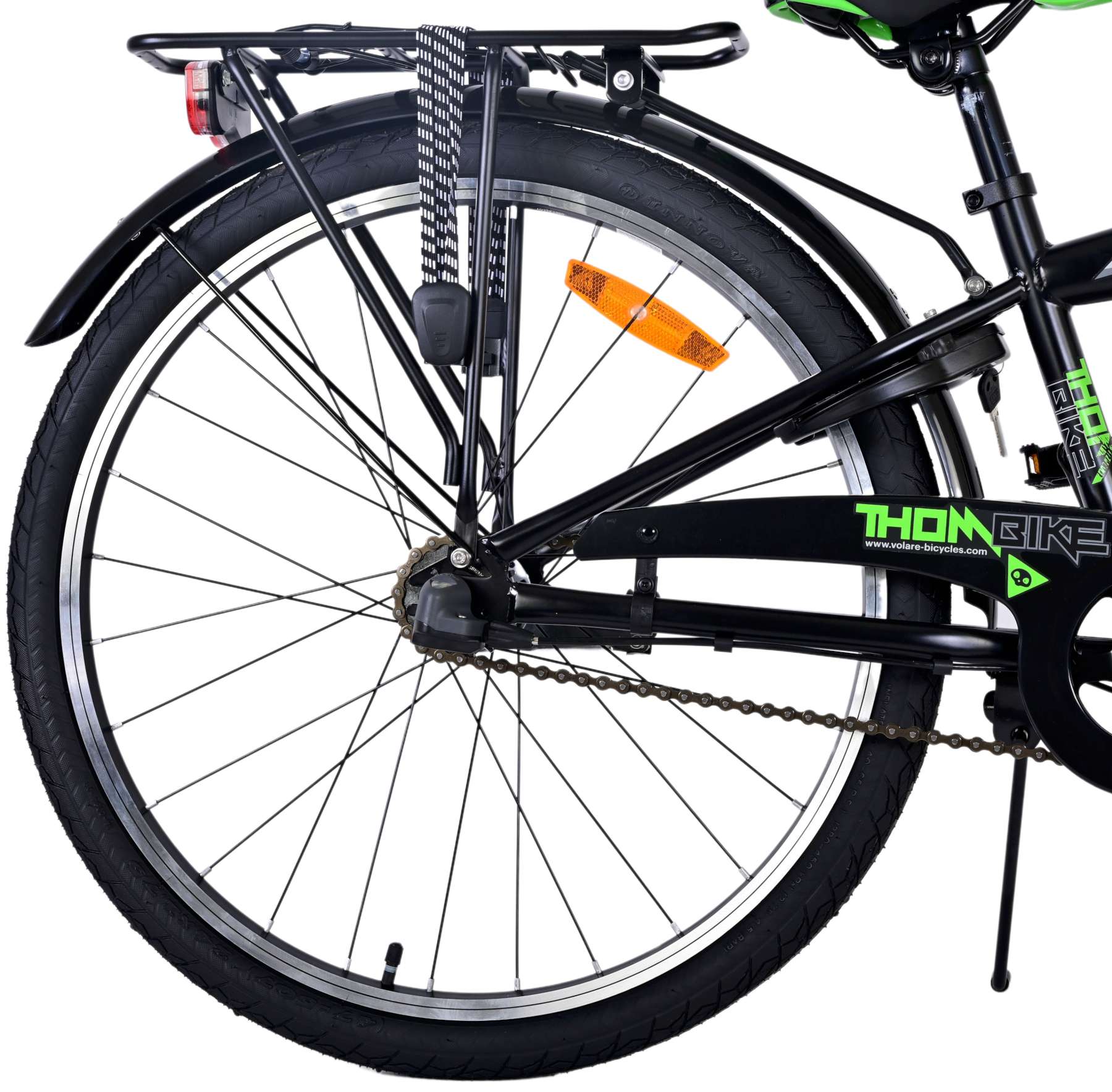 Volare | Jongens Kinderfiets Thombike, 24 inch, Groen Zwart, Nexus 3 - Afbeelding 2