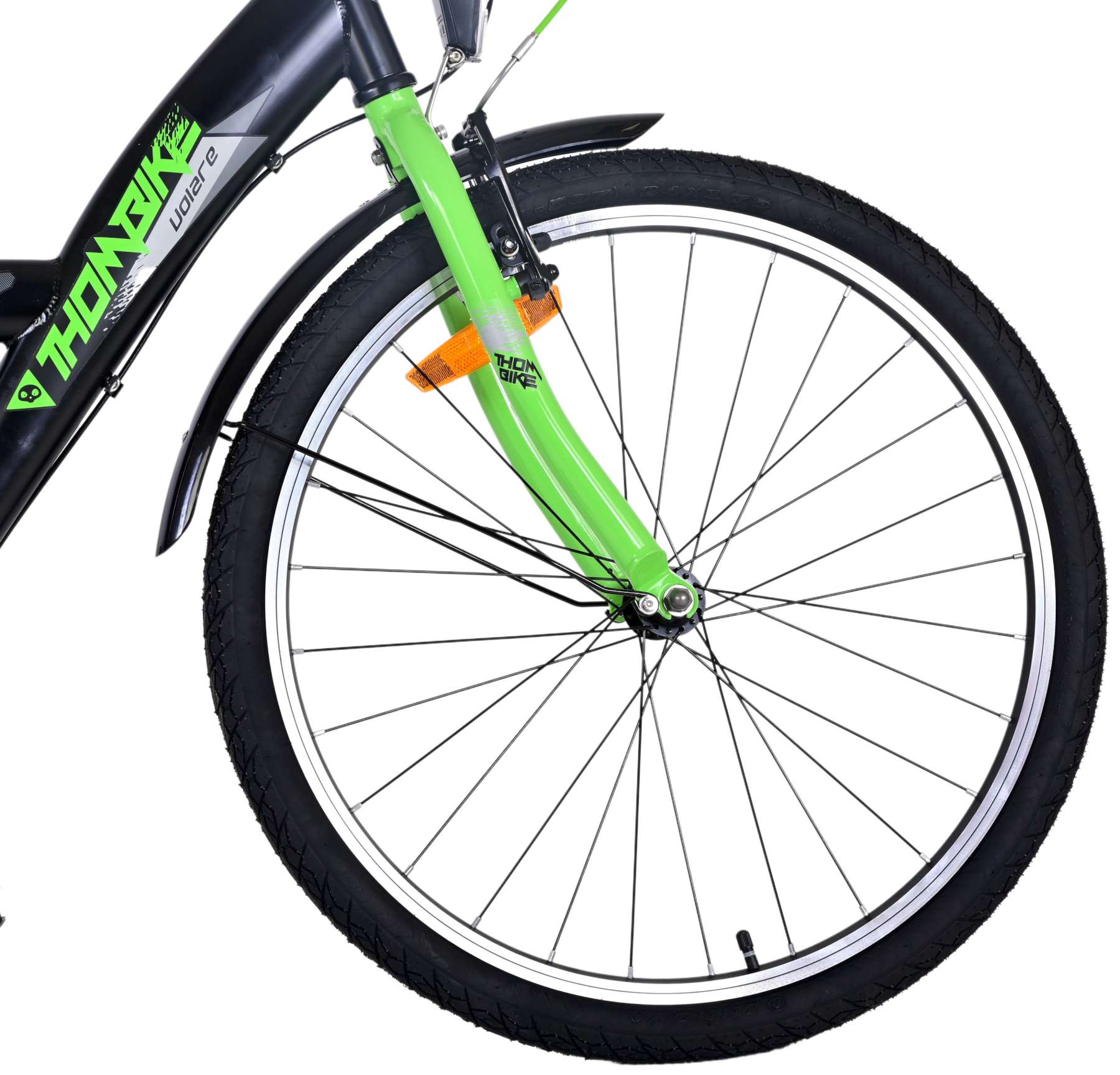Volare | Jongens Kinderfiets Thombike, 24 inch, Groen Zwart, Nexus 3 - Afbeelding 3