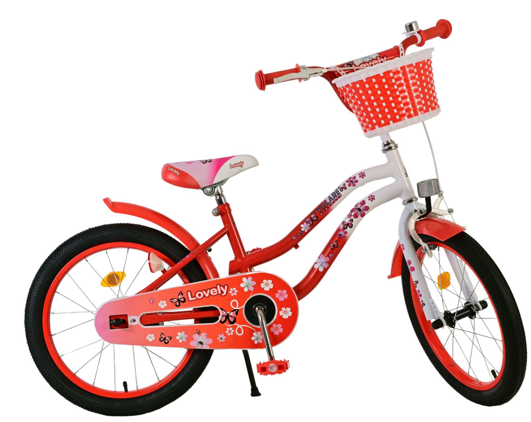Volare | Meisjes Kinderfiets Lovely, 18 inch, Rood - Afbeelding 9