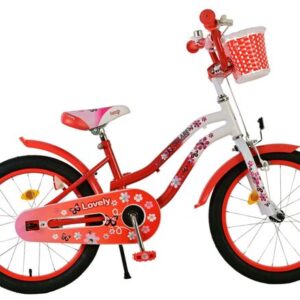 Volare | Meisjes Kinderfiets Lovely, 18 inch, Rood