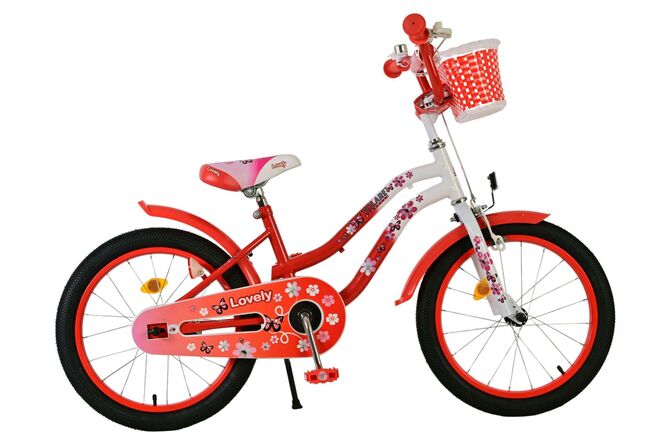 Volare | Meisjes Kinderfiets Lovely, 18 inch, Rood