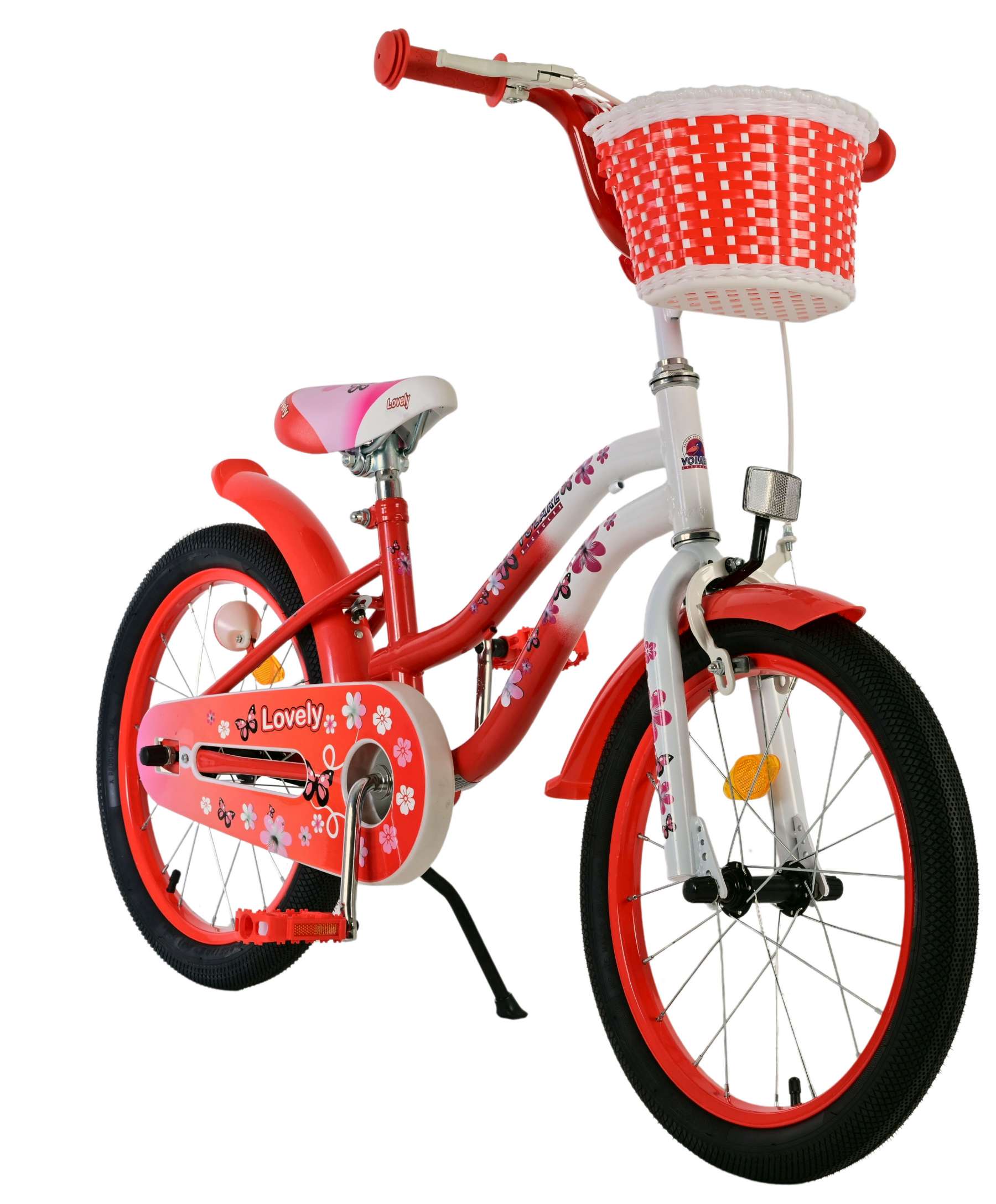 Volare | Meisjes Kinderfiets Lovely, 18 inch, Rood - Afbeelding 4