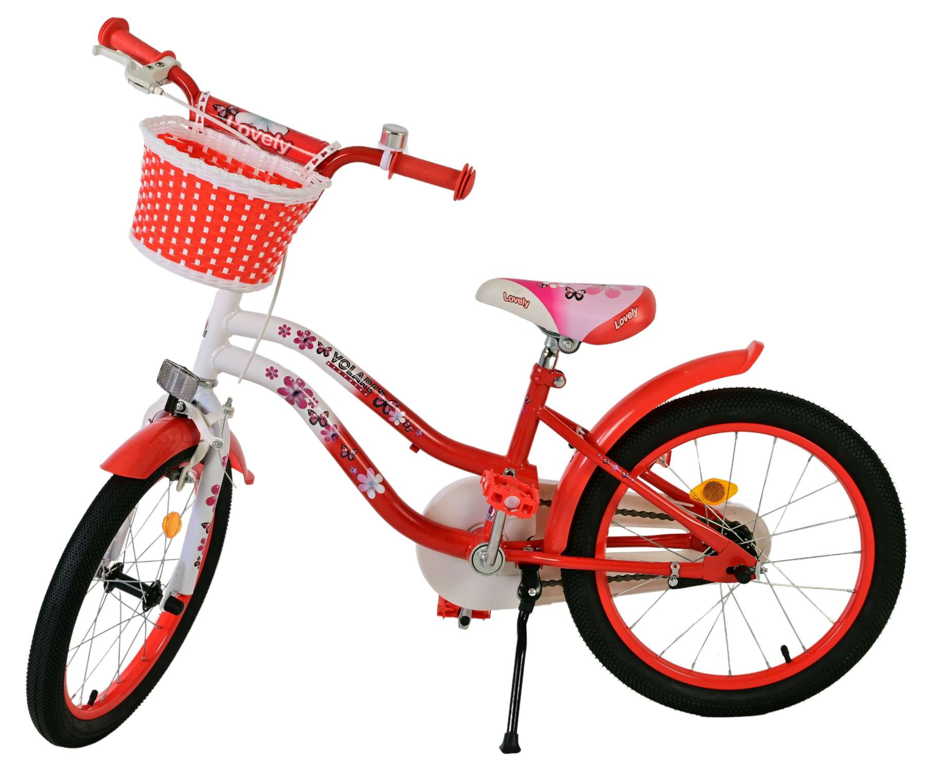 Volare | Meisjes Kinderfiets Lovely, 18 inch, Rood - Afbeelding 7