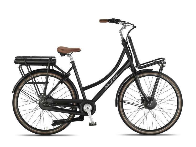 Altec | Elektrische Dames Transportfiets Kratos 28 Inch 53 cm 7V Hydraulische schijfrem Matzwart