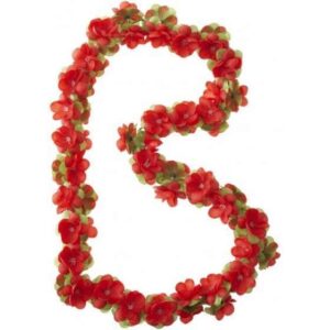 Basil | Bloemenstreng Flower Garland 120 cm rood