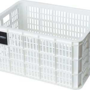 Basil | Fietskrat gerecycled L 40 liter wit - 21162