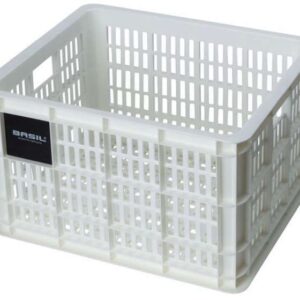 Basil | Fietskrat gerecycled M 29,5 liter wit - 21138