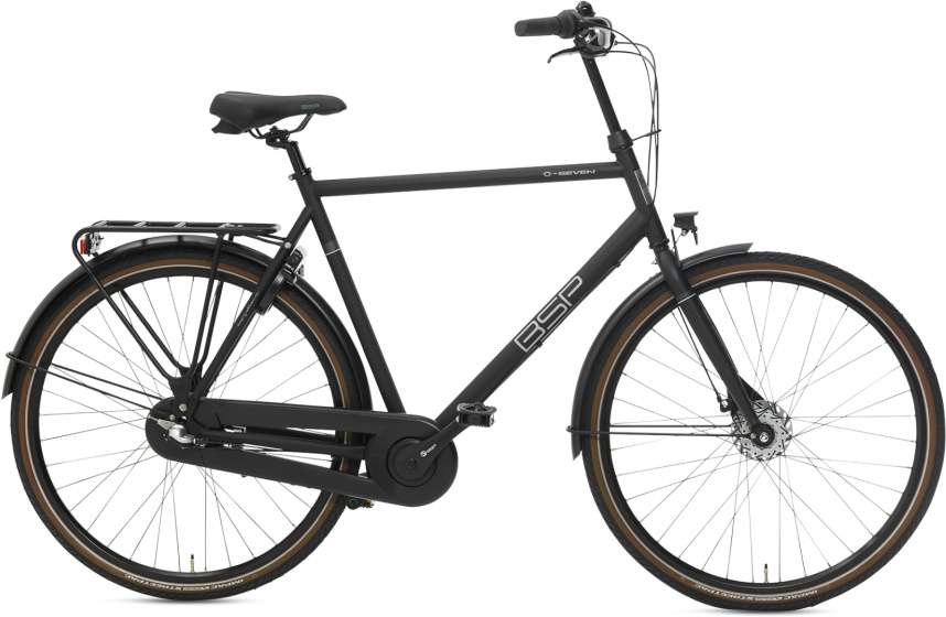 BSP | Herenfiets Stadsfiets O-Seven 28 Inch 61 cm 7V Rollerbrake Zwart