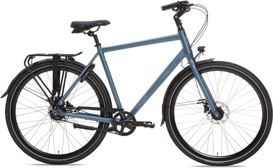 BSP | Herenfiets Stadsfiets Voyager Belt 28 Inch 60 cm 8V Hydraulische schijfrem Hemelsblauw