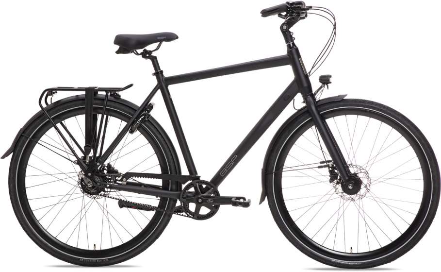 BSP | Herenfiets Stadsfiets Voyager Belt 28 Inch 56 cm 8V Hydraulische schijfrem Zwart