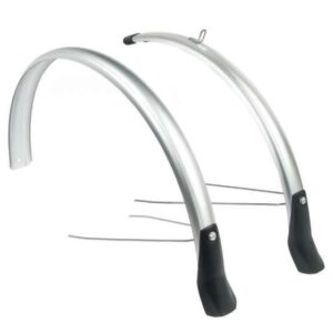 Eurofender | Spatbordenset Snello 28 inch 46 mm kunststof zilver