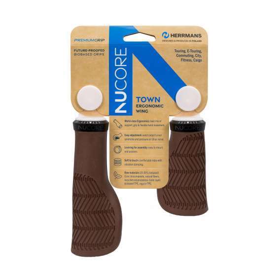 Herrmans | Nucore Town Wave Handvatten 130/90 mm ø22 mm Bruin