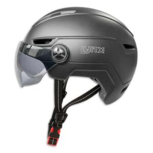 Lynx | Visor Pro Scooter- en Fietshelm met Vizier NTA8776 Zwart maat 58-61 cm (L/XL)