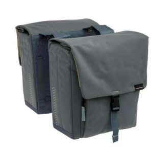 New Looxs | Tulum Dubbele Fietstas 32 Liter Pet Grijsgroen