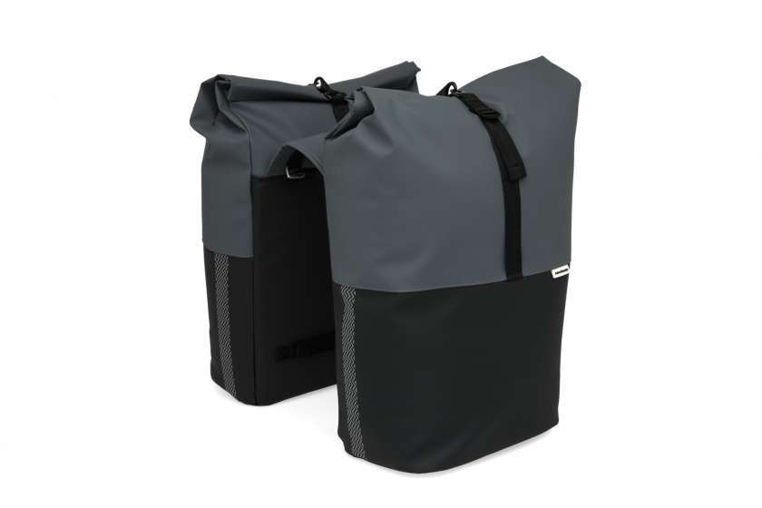 New Looxs | Nyborg Dubbele Fietstas 34L Waterdicht Donkergrijs