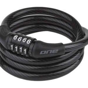 One | Cl.lock 8.100 Kabelcijferslot 100 cm Staal/Siliconen Zwart