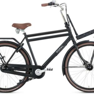 Popal | Heren Transportfiets Daily Dutch Prestige 28 Inch 57 cm Heren 7V Rollerbrake Matzwart