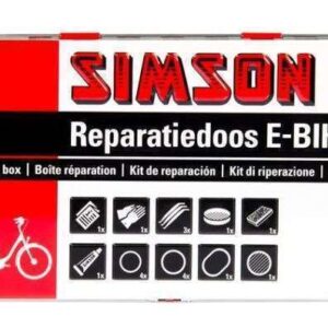Simson | Reparatiedoos E-bike aluminium rood/wit 14-delig