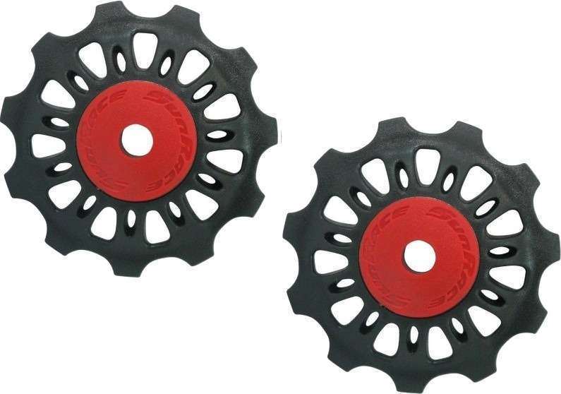 SunRace | Derailleurwieltjes sp856 11 tanden 2 stuks zwart/rood