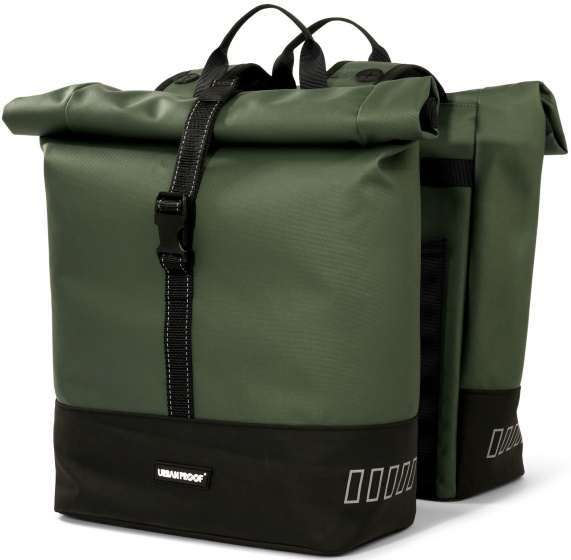 Urban Proof | Rolltop Gerecyclede Dubbele Fietstas 38 Liter Groen